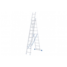 Алюминиевая трехсекционная лестница СИБРТЕХ 3х10 ступеней 97820