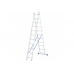 Алюминиевая двухсекционная лестница СИБРТЕХ 2х11 ступеней 97911